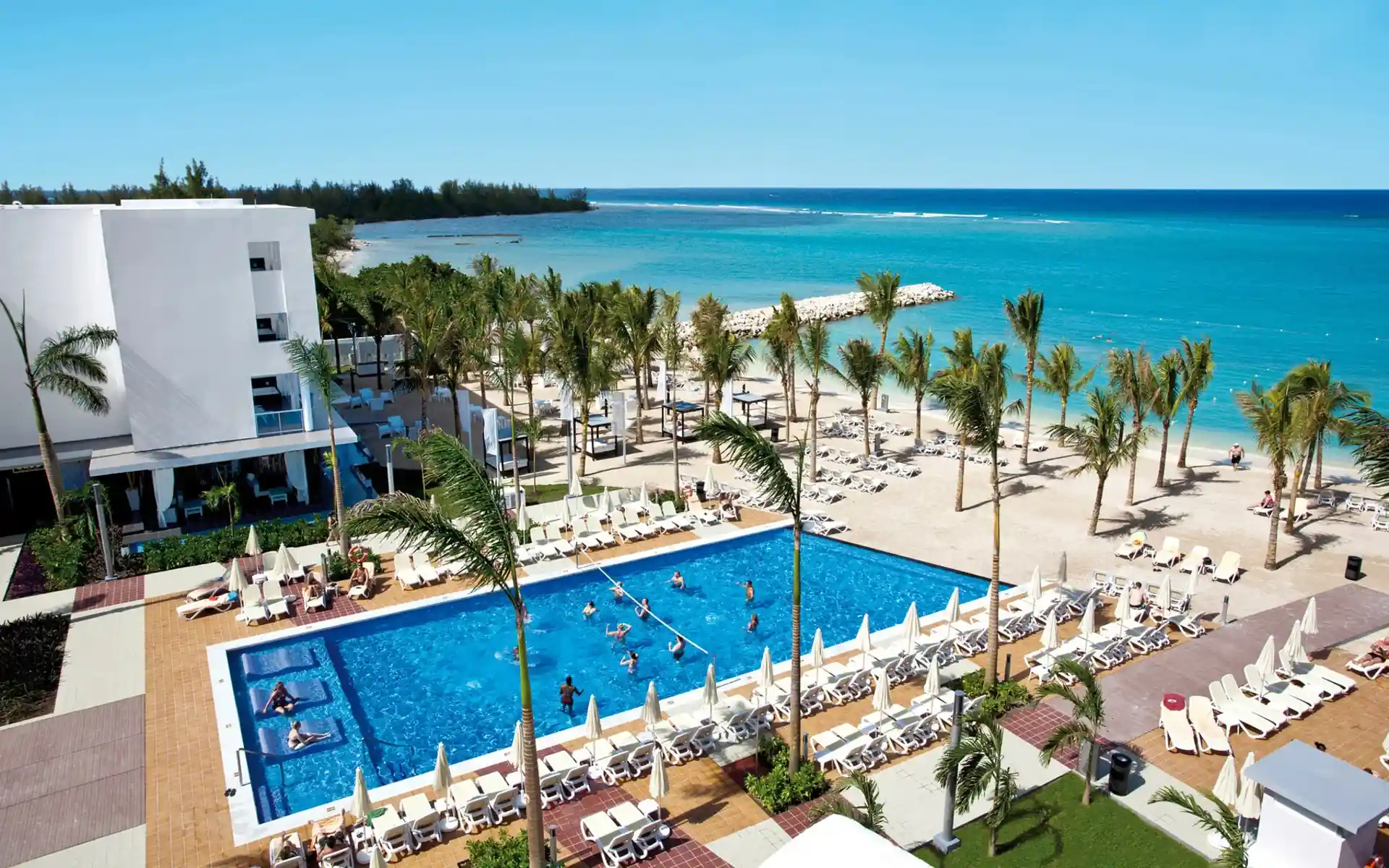 Aerial view of the pool at RIU Palace Montego Bay, Jamaica