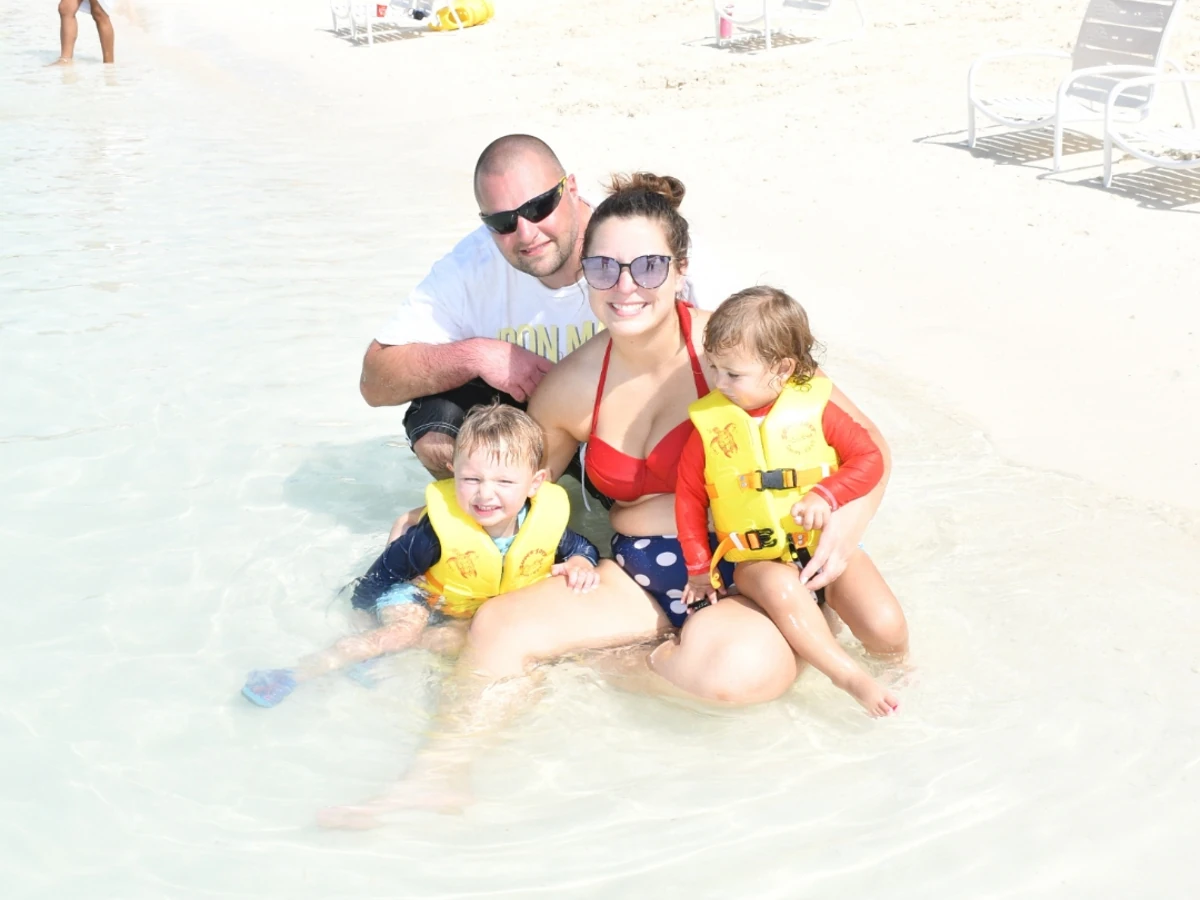 In the water at Disney’s Castaway Cay, Bahamas